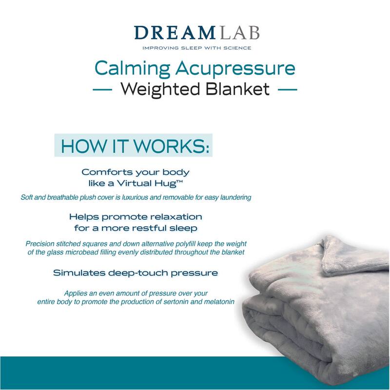 DreamLab Acupressure 48x72 Weighted Blanket with Removable Cover