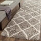preview thumbnail 84 of 135, SAFAVIEH Hudson Shag Estella Diamond Trellis 2-inch Thick Rug 2'3" x 18' Runner - Grey/Ivory