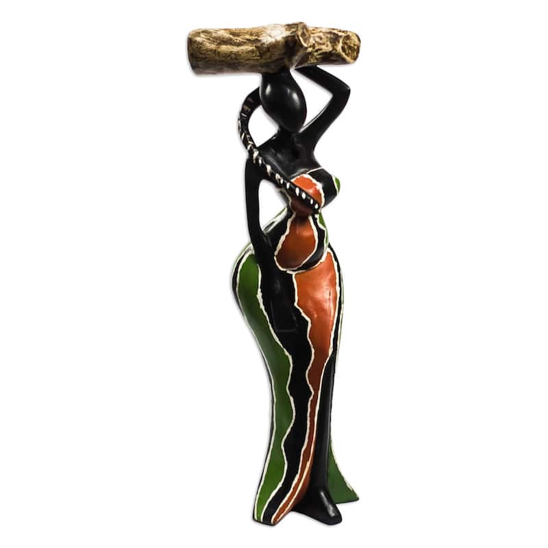 Novica Handmade Ohemaa Ii Wood Sculpture