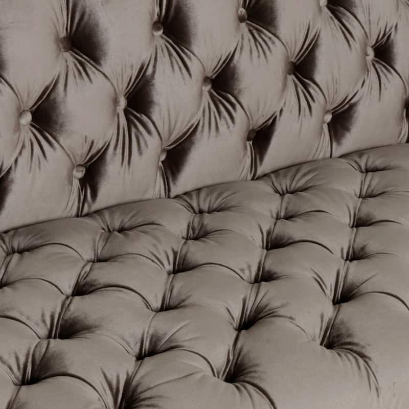 Galvin Tufted Velvet 3-seat Sofa by Christopher Knight Home - 88.00" W x 32.00" L x 30.00" H