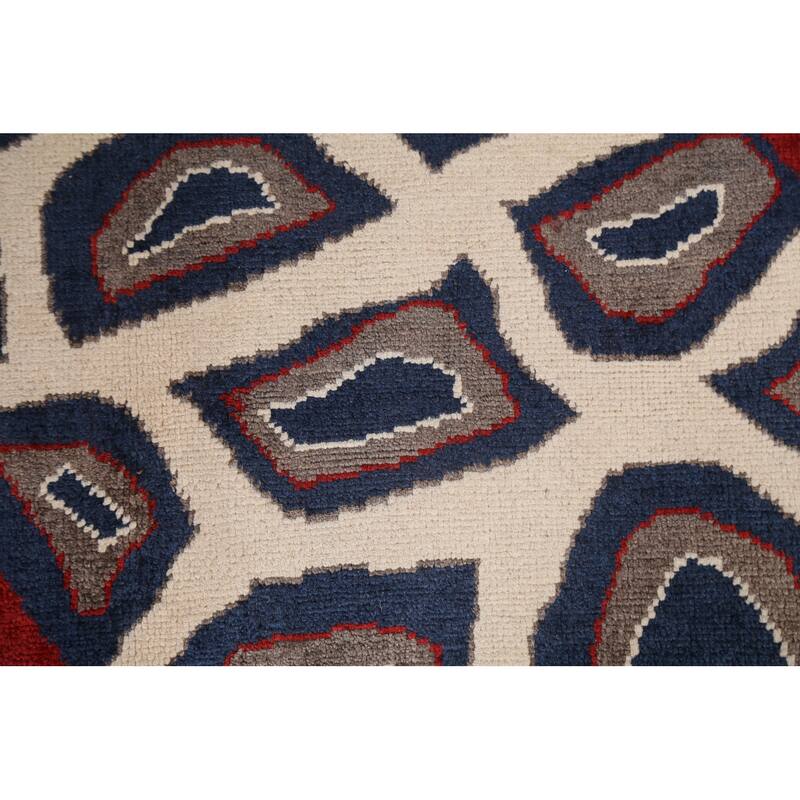Geometric Modern Gabbeh Kashkoli Oriental Area Rug Wool Hand-knotted - 6'1" x 8'11"