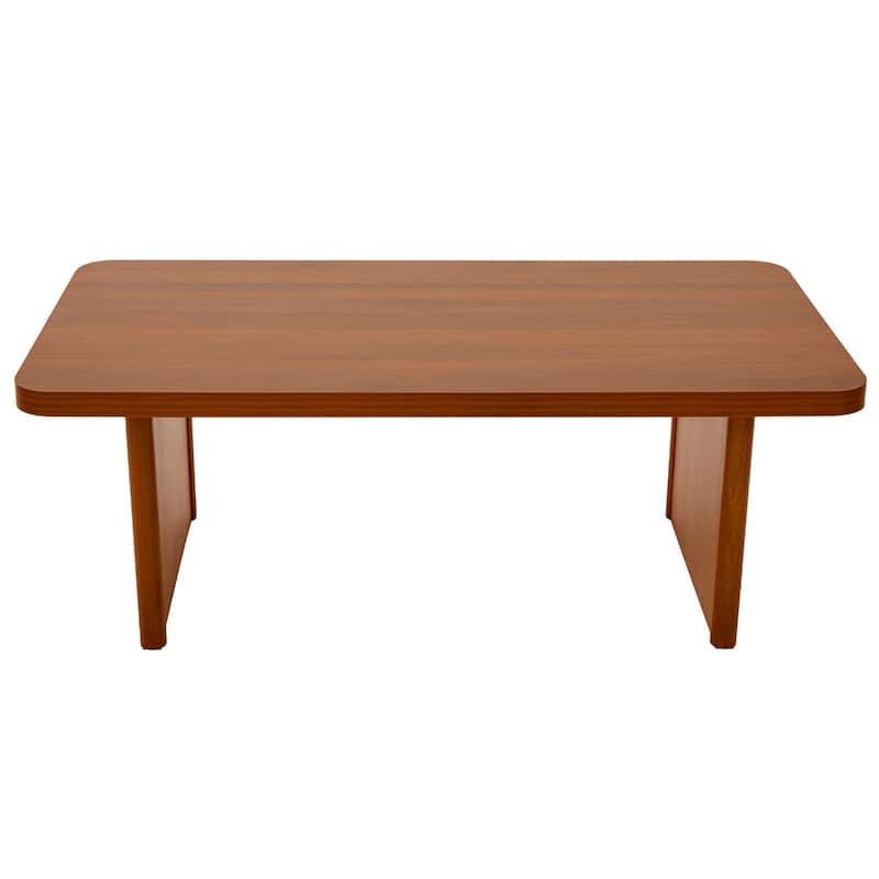 47-Inch Rectangular Center Coffee Table with Solid Pine Wood Legs - 47.24"L x 23.62"W x 17.13"H
