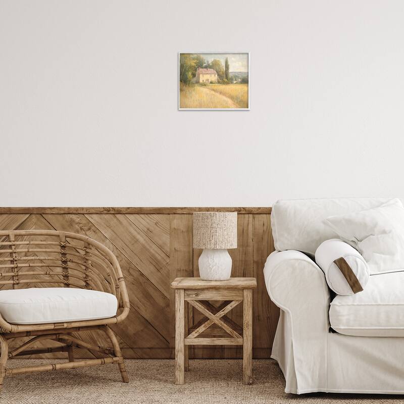 Stupell Hide Away Cottage House Framed Giclee Art Design By Petal Prints Design
