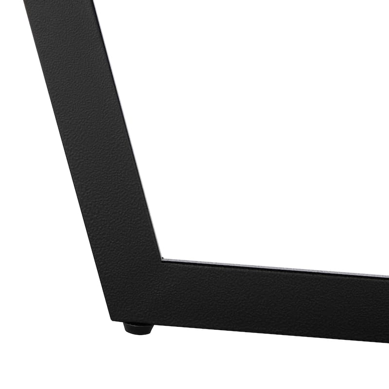 SAFAVIEH Corene White Marble/ Black Oval Coffee Table - 47.5" W x 31.5" L x 15" H - 48Wx32Dx15H