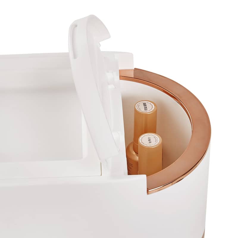 5-Tiers Slim Storage Bins, Narrow Bathroom Storage Organizer Movable for Small Spaces