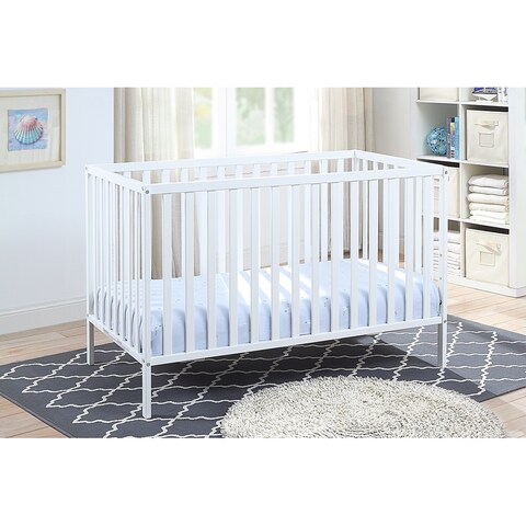 3-in-1 Wood Baby Crib with Guardrail, Island Crib