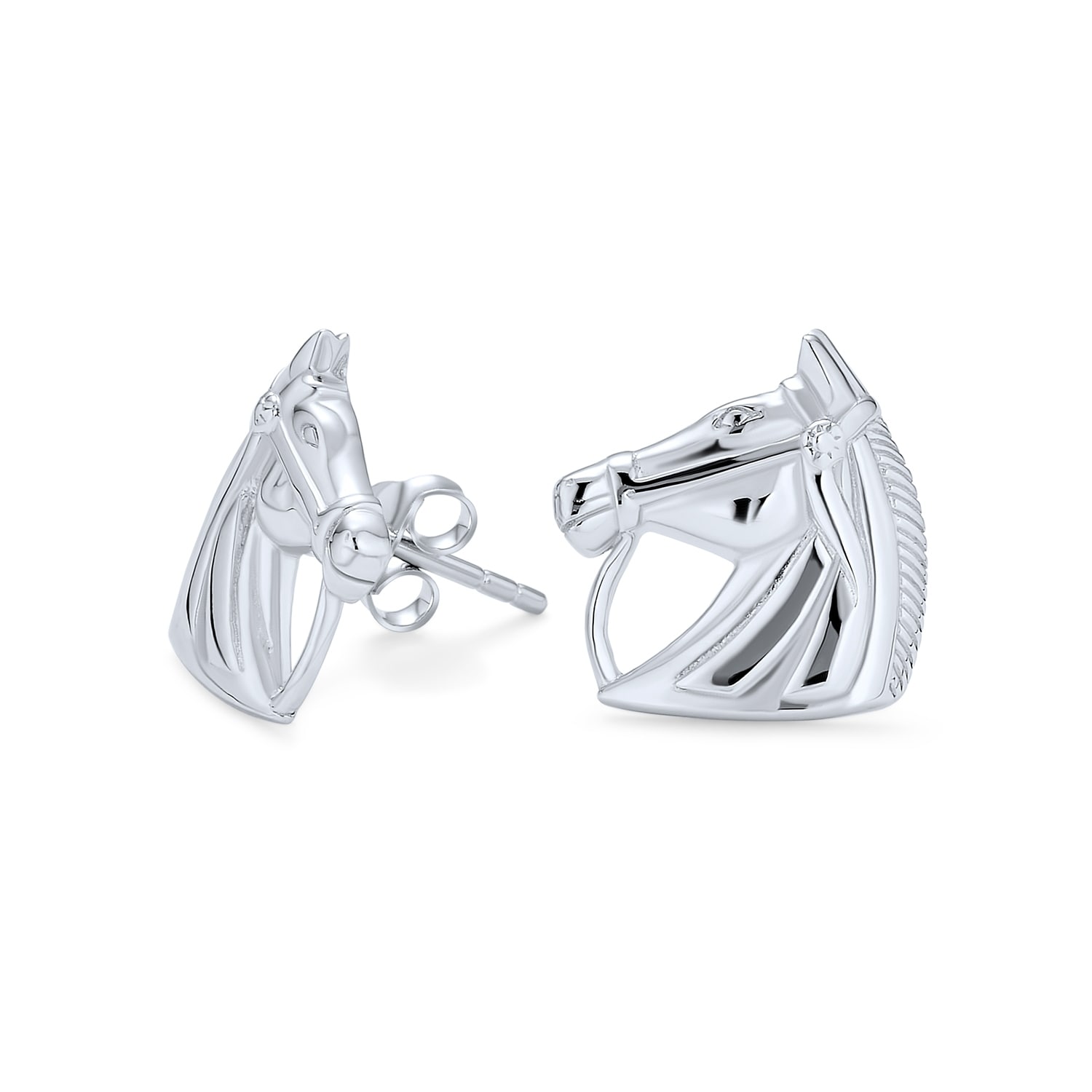 Best Wing Jewelry .925 Sterling Silver Horse Stud Earrings Best Wing Jewelry .925 Sterling Silver Horse Stud Earrings