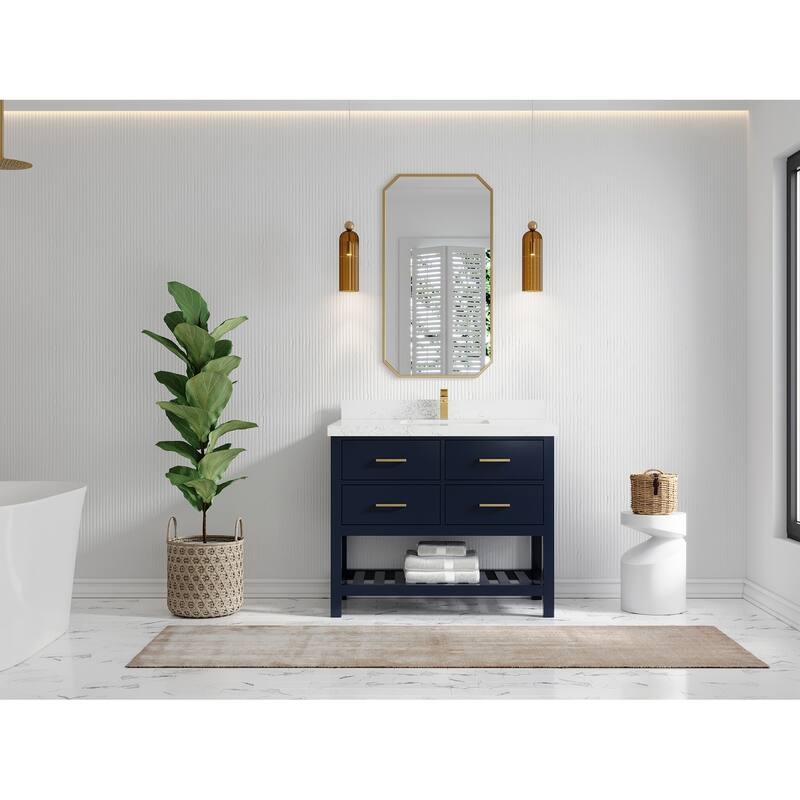 Willow Collections 42 in. W x 22 in. D Parker Single Sink Bathroom Vanity with Countertop