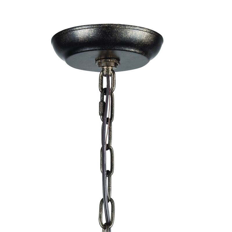 Circeo 16-inch Wide 3-Light Chandelier in Deep Rust