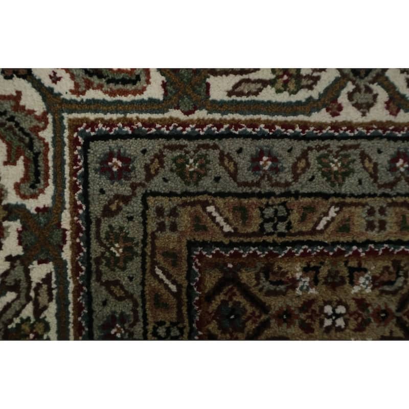 Hand Knotted Oriental 100% Wool Carpet Traditional Floral Beige & Ivories Bidjar Area Rug - 9' 5'' X 5' 9''
