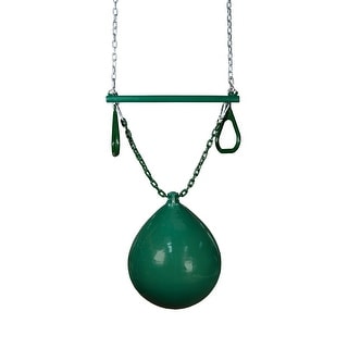 Gorilla Playsets Buoy Ball with Trapeze Bar and Rings - Green