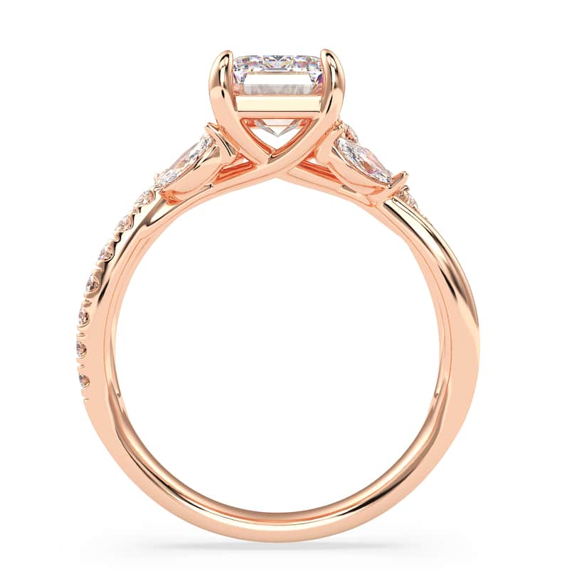 Auriya 14k Gold 6 3/5ctw Lab Grown Emerald Nature's Inspired Diamond Engagement Ring (F-G VS)