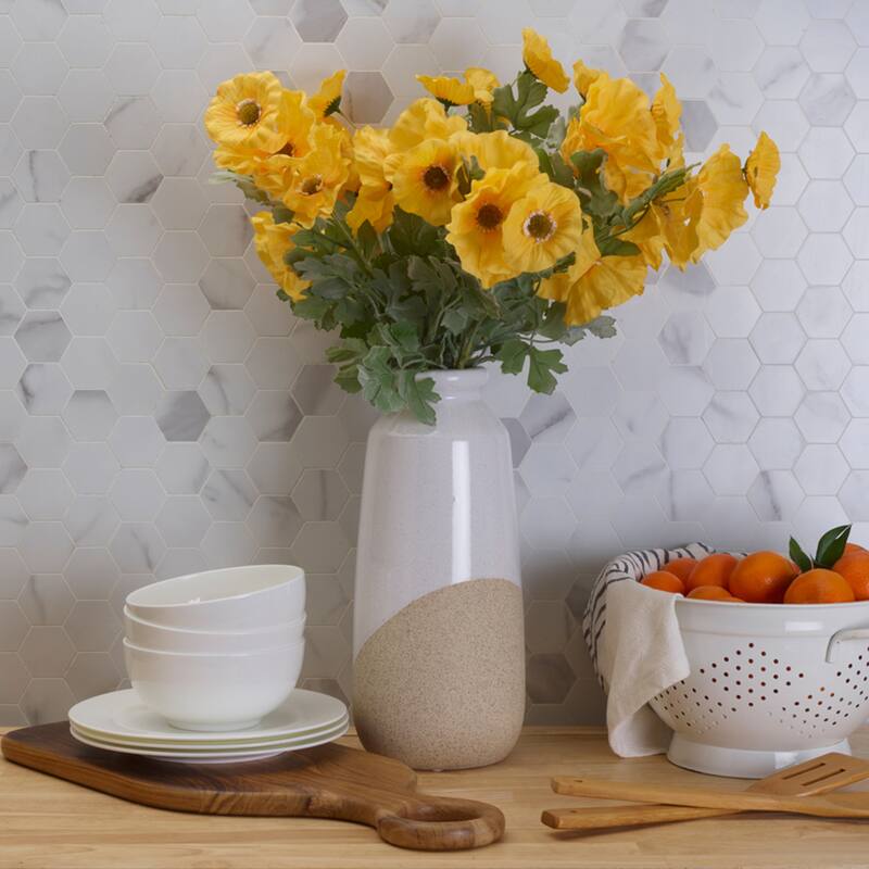 Elements Artificial Gold Poppy, 25 Inch - N/A