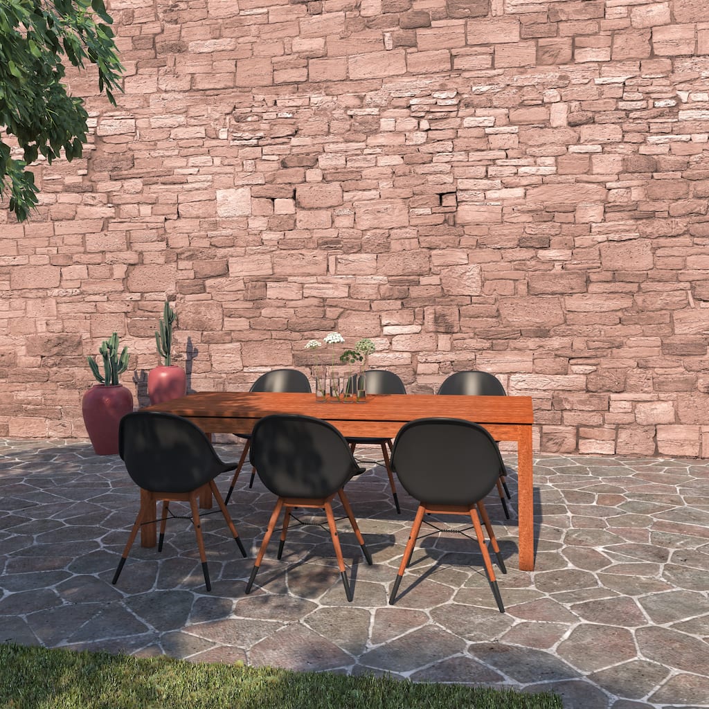 Amazonia Bonita 7pc FSC Wood Rectangular Outdoor Patio Dining Set