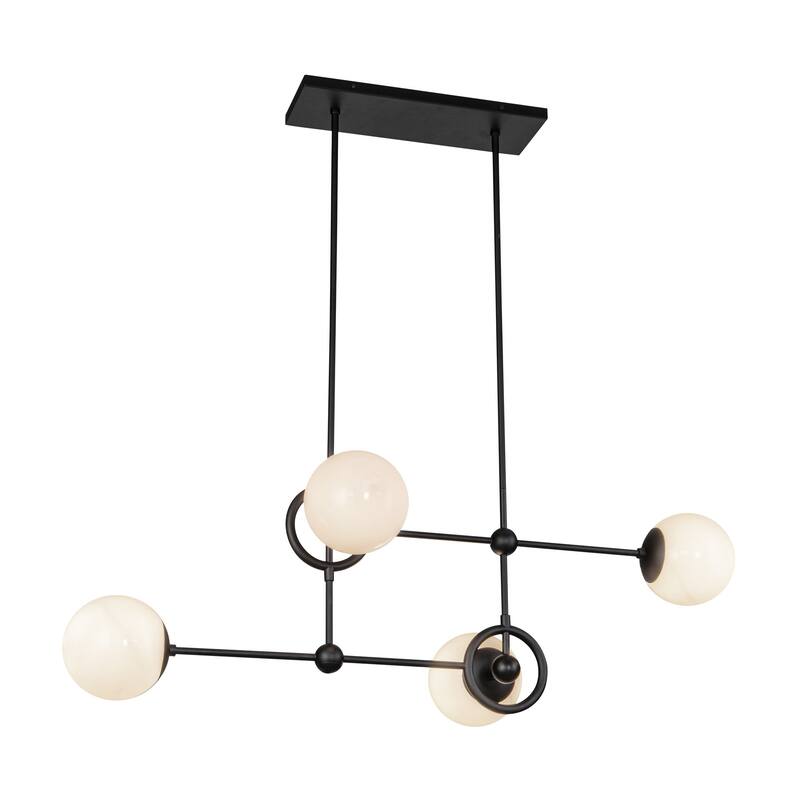 Alora Lighting CH407342 Fiore 4 Light 42" Wide Linear Chandelier