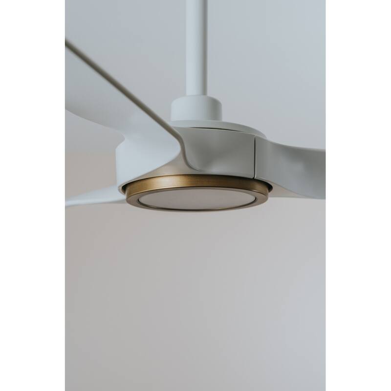 Hunter ZenTech Indoor / Outdoor 3-Blade Smart Ceiling Fan w/ LED Light and Handheld Remote - Modern & Contemporary.