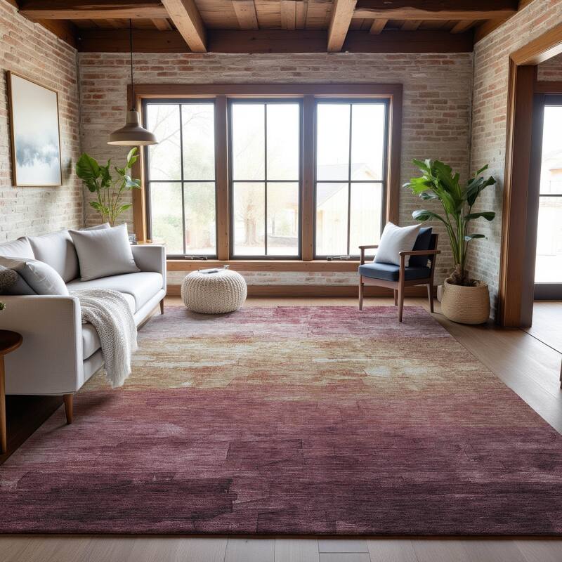 Premium Washable Super Soft Ombre Brushstrokes Mayfield Rug