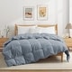 preview thumbnail 79 of 82, All Season Lightweight & Medium Weight White Goose Feather Down Comforter Duvet Insert California King - Lightweight Dark Gray