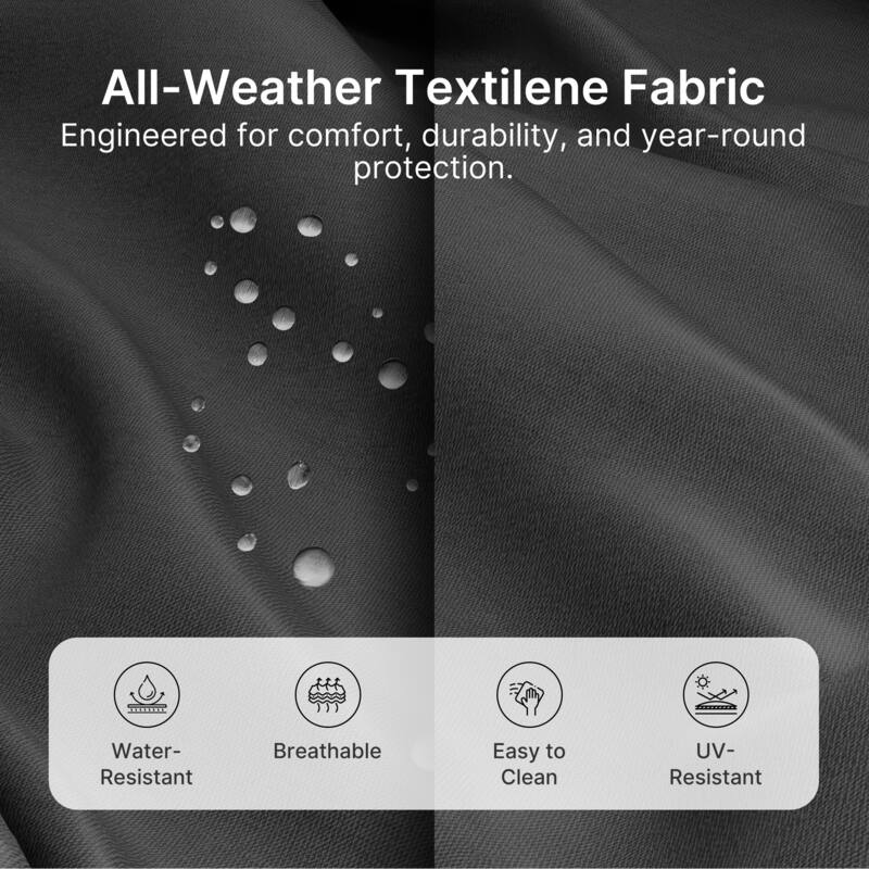 4-Piece Outdoor Patio Furniture Set, All Weather-Resistant Textile Fabric Outdoor Conversation Set