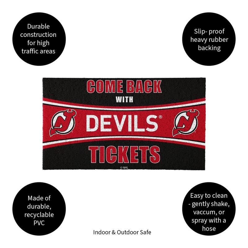 Minnesota Wild 28 in. x 16 in. PVC "Come Back With Tickets" Trapper Door Mat