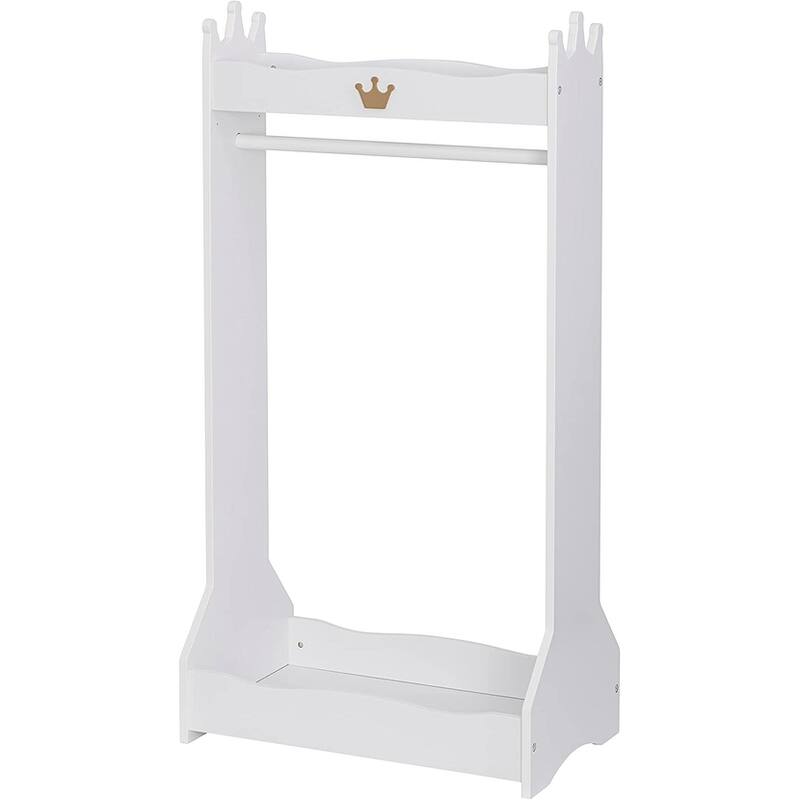 UTEX Kids Dress Up Storage, Kids' Costume Organizer Center, Open Hanging Armoire Closet, White