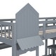 preview thumbnail 26 of 64, Twin over Twin Bunk Bed With 2 Drawers,3 Shelves and Slide,Sturdy Frame
