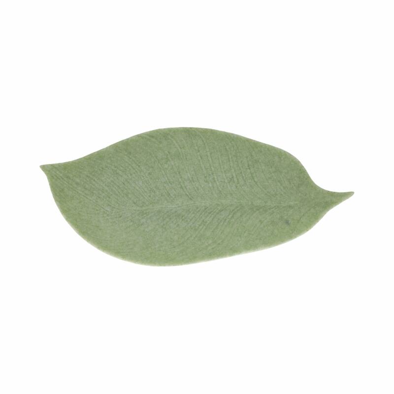 Decorative Resin Leaf Tray - Green, 20" - 20.0"