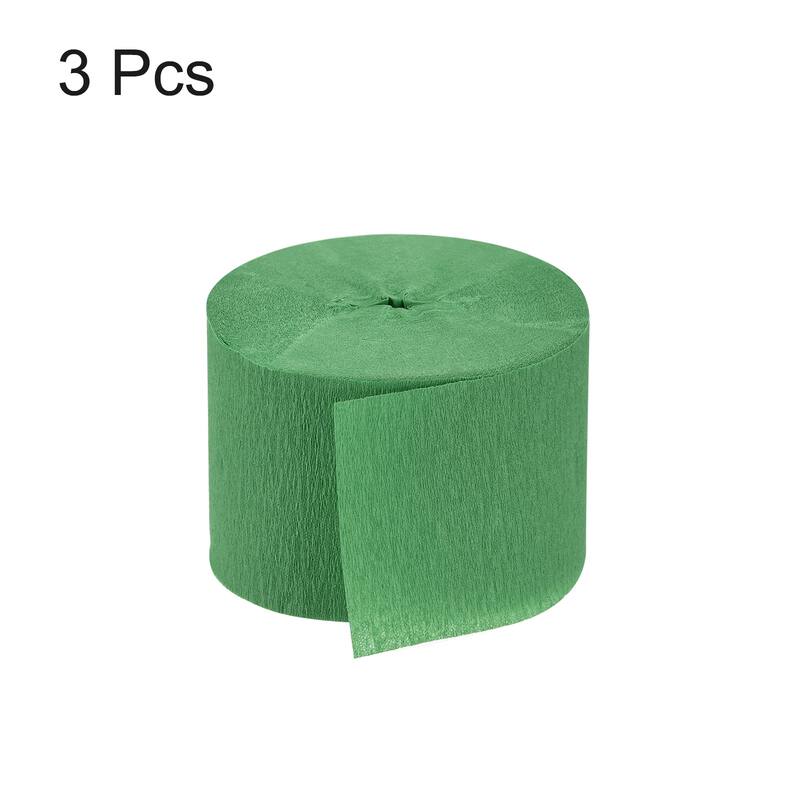 3pcs Crepe Paper Streamer Decoration 82ft Long 1.77 Inch Wide