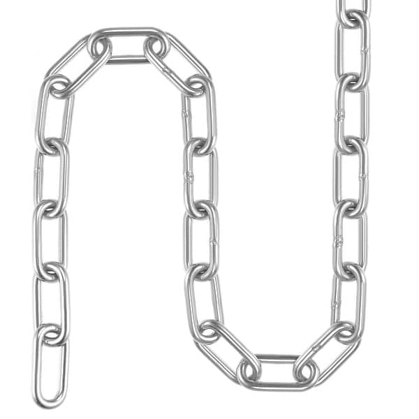 Proof Coil Chain 1 Meter 4.95mm Thick 771Lbs Zinc Plated 316 Stainless