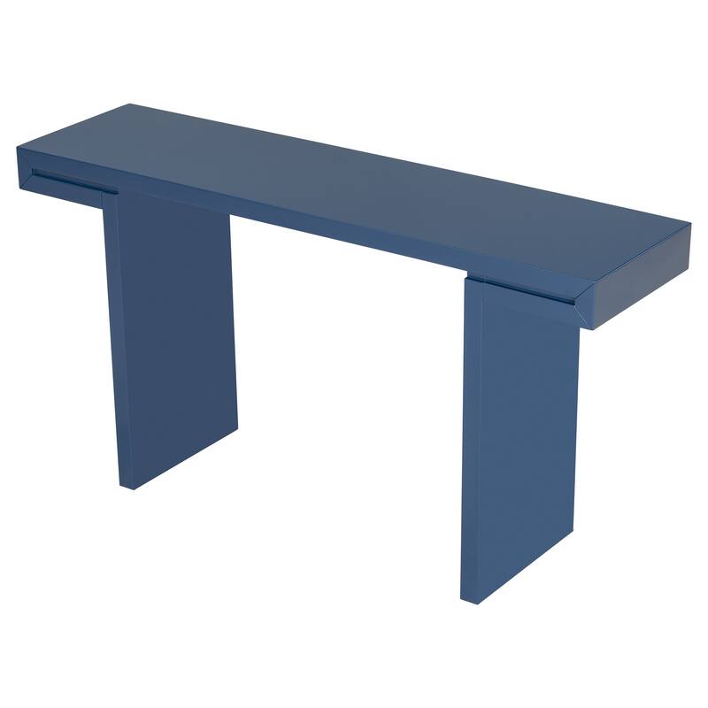 Large 60" Console Table with Geometric Clean Lines Design and Adjustable Feet