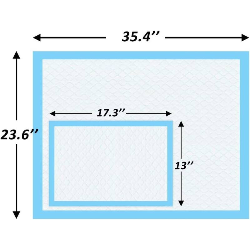 23.6 X 23.6 Super-Absorbent Waterproof Pet Pad 20-Count Large-Size - Blue - 23.6x23.6