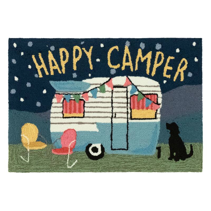 Liora Manne Frontporch Happy Camper Indoor/Outdoor Rug - 2'6" x 4'