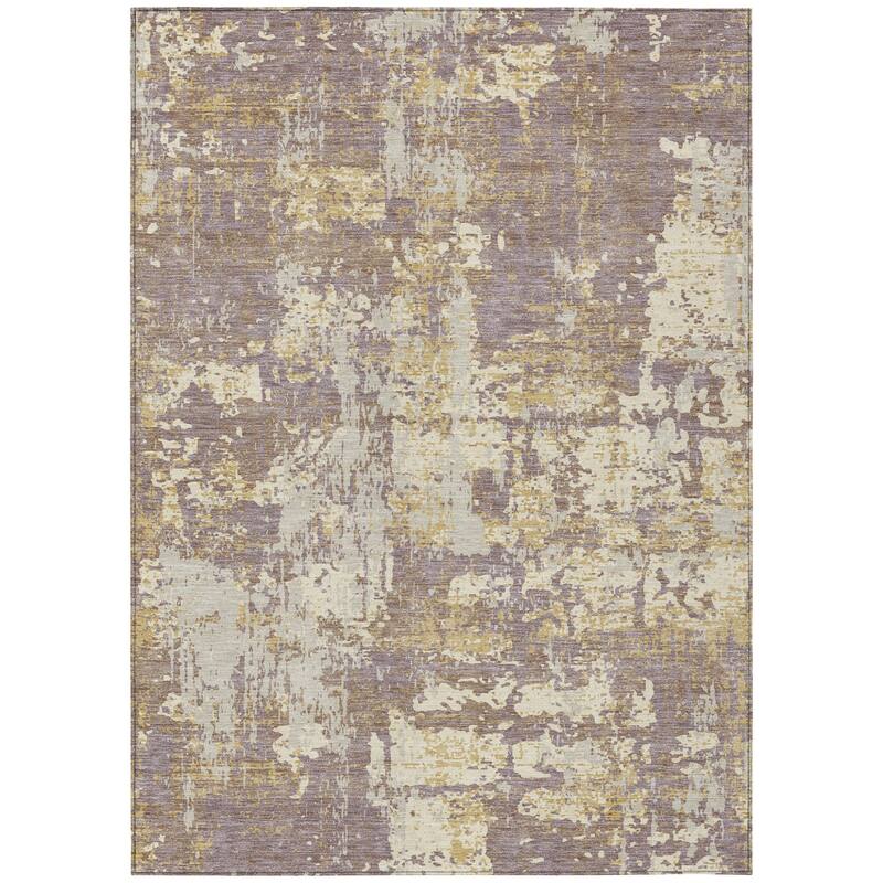 HomeRoots Abstract Transitional Rectangle Outdoor Rug