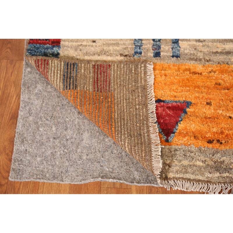 Geometric Moroccan Oriental Area Rug Handmade Wool Carpet - 7'0" x 9'8"