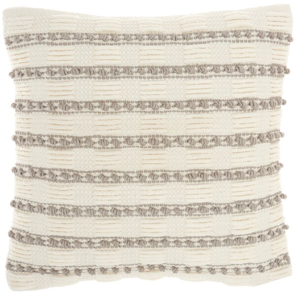 Mina Victory Life Styles Lt Grey Throw Pillow , ( 18"X18" ). Opens flyout.
