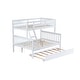preview thumbnail 35 of 55, Detachable Rubber Wood Twin Over Full Bunk Bed with Trundle,Convertible Ladder and Guardrail,Kids and Baby