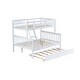 preview thumbnail 24 of 25, Luxury Twin Over Full Rubber Wood Bunk Bed with Trundle, Convertible Ladder and Guardrail, Detachable, Convertible Bed