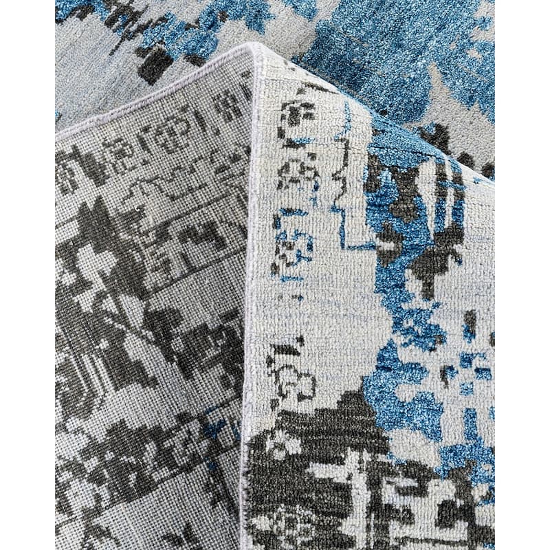 Ikat One-of-a-Kind Hand-Knotted Area Rug, Gray - 8' 2" x 10' 6"