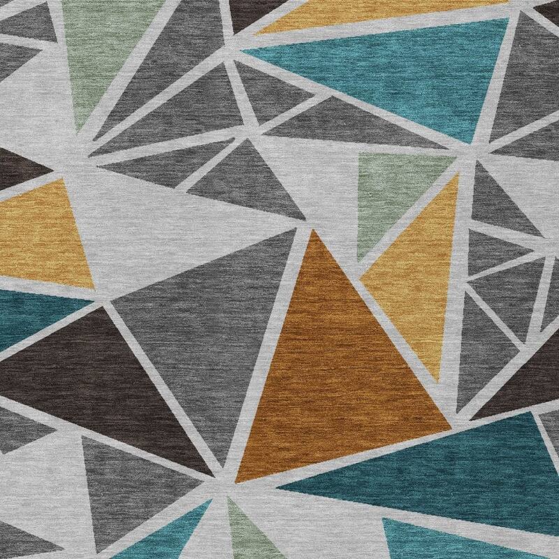 HomeRoots Geometric Transitional Rectangle Outdoor Rug