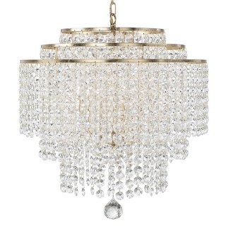 Gabrielle 6 Light Antique Gold Chandelier - 22'' W x 25'' H