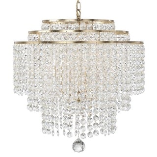 Gabrielle 6 Light Antique Gold Chandelier - 22'' W x 25'' H