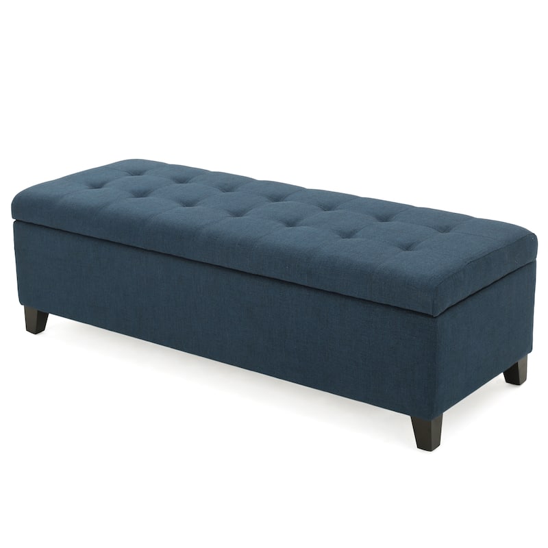 Mission Tufted Fabric Storage Ottoman Bench by Christopher Knight Home