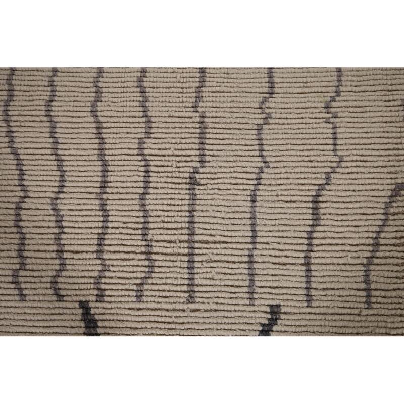 All-Over Abstract Moroccan Palace Size Area Rug Handmade Wool Carpet - 12'2"x 15'5"
