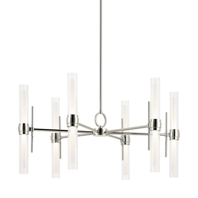 Kichler 52752LED Riven 33" Wide LED Chandelier - Polished Nickel