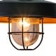 preview thumbnail 10 of 11, VAXCEL Dorado 16.75 in. H 1-Light Dark Bronze Dusk to Dawn Sensor Farmhouse Outdoor Wall Sconce, Gooseneck with Metal Cage Shade