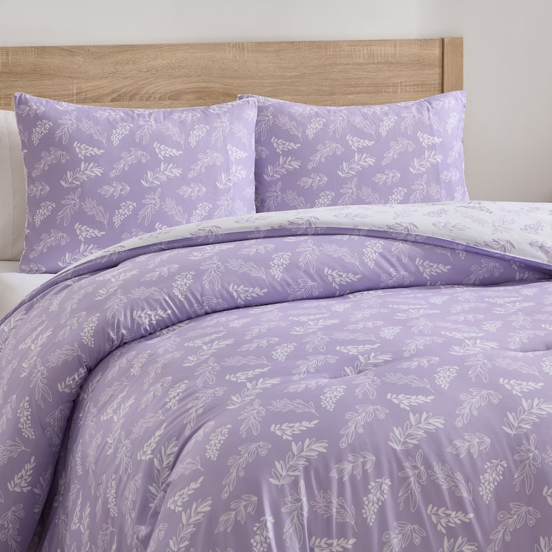 Empyrean 3PC Reversible Botanical Printed Comforter Bedding Set