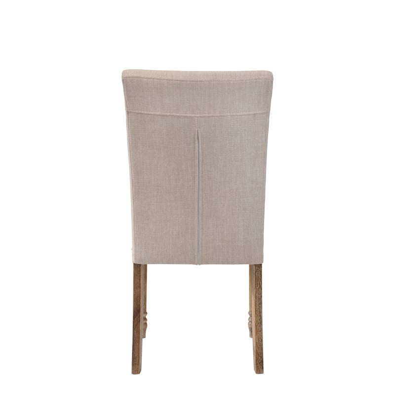 Leventis Linen Side Chair (Set Of 2) - Cream,Oak
