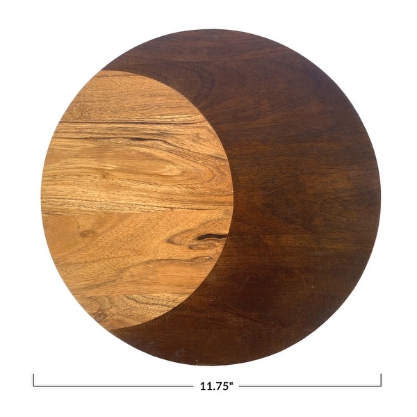 dimension image slide 0 of 2, Two-Tone Wood Cheese and Cutting Board
