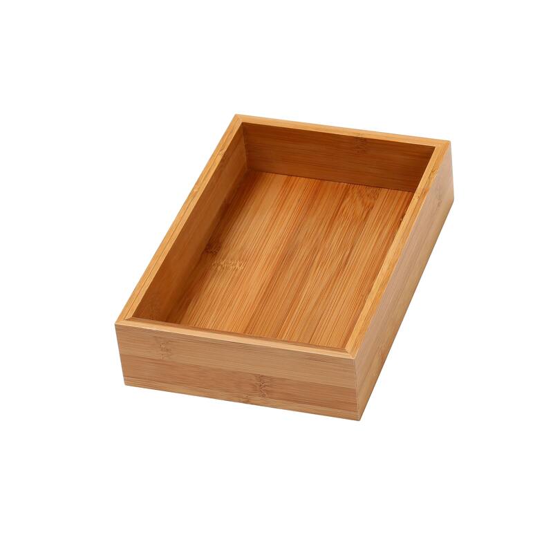 YBM Home Bamboo Kitchen Drawer Organizer Storage Box - 6x9x2 inch