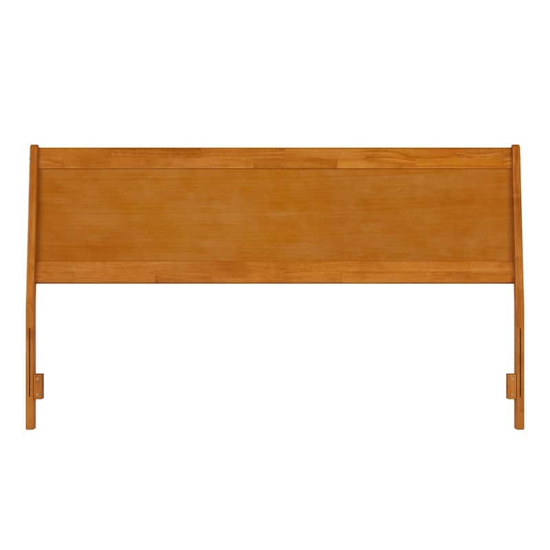 King Solid Wood Panel Headboard in Light Toffee with Sleek Modern Design and Durable Finish